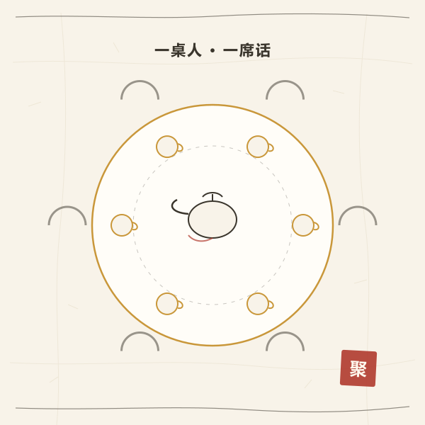 圆桌茶席聚会示意