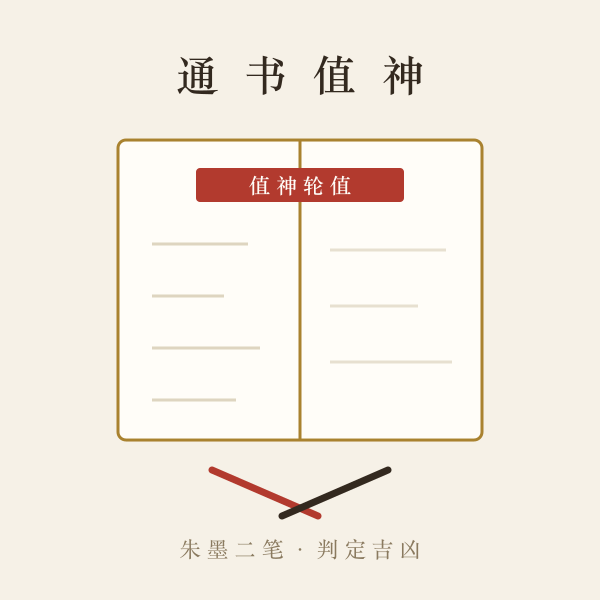 老黄历通书值神页